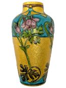 PAUL MILET FOR SEVRES, FRANCE - ART NOUVEAU TUBE LINED & ENAMELLED CERAMIC VASE
