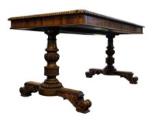 REGENCY EARLY 19TH CENTURY ROSEWOOD LIBRARY DESK TABLE