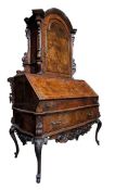 CONTINENTAL, POSSIBLY NORTHERN EUROPE, 18TH CENTURY CARVED WALNUT SECRETAIRE