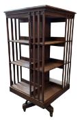 TRUBNER & CO, LONDON - 19TH CENTURY OAK REVOLVING BOOKCASE