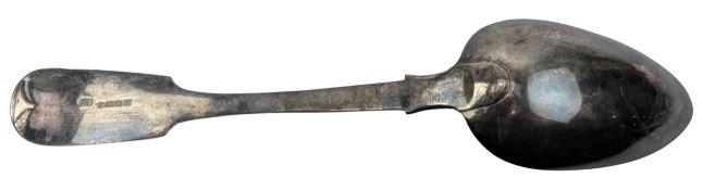 TWO 19TH CENTURY GEORGE III HALLMARKED SILVER SERVING SPOONS