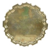 EARLY 20TH CENTURY EDWARD VII HALLMARKED SILVER TRAY SALVER