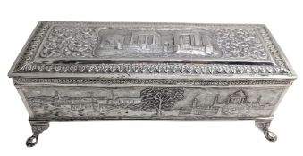 20TH CENTURY INDIAN PRE 1947 SILVER BANK OF INDIA LIDDED CASKET BOX