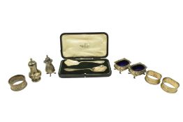 COLLECTION OF 20TH CENTURY ENGLISH HALLMARKED SILVER ITEMS