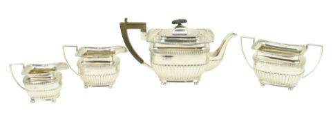 EARLY 20TH CENTURY EDWARD VII HALLMARKED SILVER TEA SERVICE