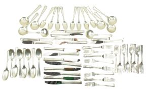 GEORG JENSEN - CANTEEN OF STERLING SILVER CUTLERY IN OLD DANISH PATTERN