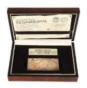 WWII SILVER FROM SS GAIRSOPPA 10 OZ LIMITED EDITION 122/499