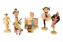 MODELS - COLLECTION OF HAND CARVED WOODEN FIGURINES