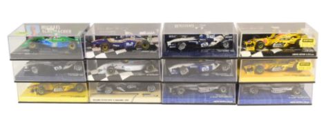 DIECAST - COLLECTION OF MINICHAMPS 1/43 SCALE DIECST F1 MODELS