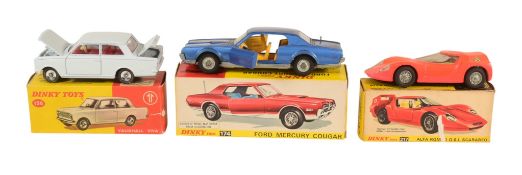 DIECAST - X3 VINTAGE DINKY TOYS DIECAST MODEL CARS