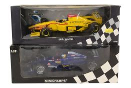 DIECAST - X2 MINICHAMPS 1/18 SCALE F1 RACING CARS