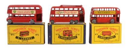 DIECAST - VINTAGE MOKO LESNEY DIECAST MODEL BUSES