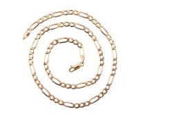 HALLMARKED 9CT GOLD FIGARO LINK CHAIN