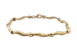 HALLMARKED 9CT GOLD FANCY LINK BRACELET