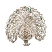 NOVELTY LUNESA GENEVE PEACOCK BROOCH WATCH