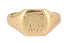 HALLMARKED 9CT GOLD GENTLEMANS SIGNET RING