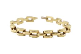 RETRO 14CT GOLD CZECH TANK BRACELET