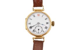 EARLY 20TH CENTURY 18CT GOLD WRISTWATCH