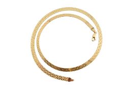 HALLMARKED 9CT GOLD SNAKE LINK COLLAR NECKLACE