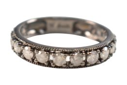 ANNOUSHKA 18CT GOLD & DIAMOND HALF ETERNITY RING