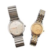 A TISSOT PR50 & A ORIS 21 JEWEL AUTOMATIC WRISTWATCH