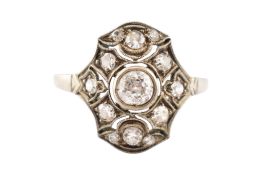 ART DECO DIAMOND PANEL RING