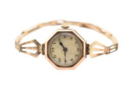 EARLY 20TH CENTURY HALLMARKED 9CT GOLD LADIES WRISTWATCH