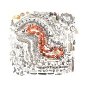 LARGE COLLECTION OF SILVER & WHITE METAL & COSTUME JEWELLERY