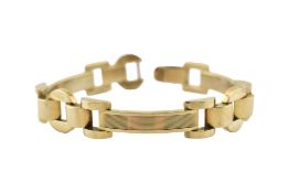 14CT GOLD RETRO TANK BRACELET