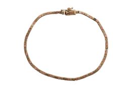 HALLMARKED 9CT GOLD TRI-COLOUR BRACELET