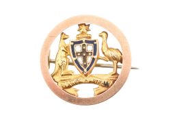 9CT GOLD ADVANCE AUSTRALIA BROOCH PIN