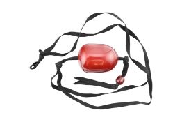 CHERRY AMBER BAKELITE NECKLACE ON RIBBON