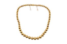 14CT GOLD BEAD COLLAR NECKLACE