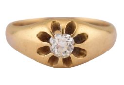 VICTORIAN HALLMARKED 18CT GOLD & DIAMOND RING