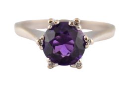 18CT GOLD AND AMETHYST COCKTAIL RING