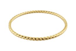 18CT GOLD SPIRAL BANGLE