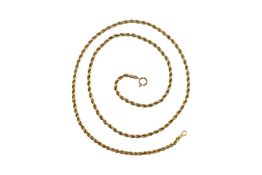 GOLD ROPETWIST CHAIN NECKLACE