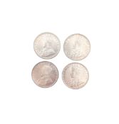 FOUR GEORGE V INDIA SILVER RUPEE COINS