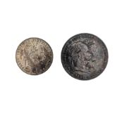 1879 AUSTRIAN EMPIRE FRANCIS JOSEPH I SILVER WEDDING JUBILEE TWO GULDEN