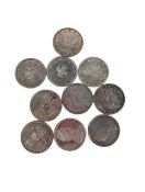 TEN 20TH CENTURY CANADIAN SILVER DOLLARS