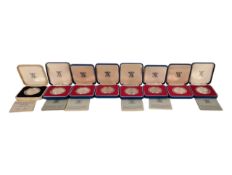 1977 QEII SILVER JUBILEE COMMEMORATIVE SILVER PROOF CROWN SET