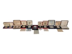 COLLECTION OF 20TH CENTURY SILVER PROOF COMMEMORATIVE COINS