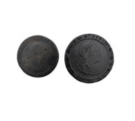 TWO 1797 KING GEORGE III CARTWHEEL COINS