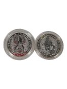 ROYAL MINT TWO 2017 QUEENS BEASTS 2OZ FINE SILVER COINS