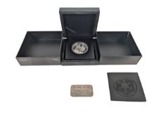 STARWARS SILVER COIN & A CANADIAN SILVER PLAQUE