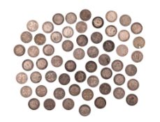 COLLECTION OF PRE-1920 SILVER THREEPENCE COINS
