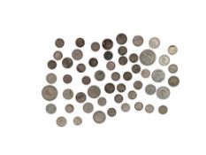 COLLECTION OF BRITISH .500 SILVER CIRCULATED COINS