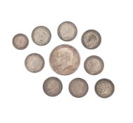 COLLECTION OF BRITISH & UNITED STATES CIRCULATED SILVER COINS