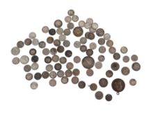 COLLECTION OF BRITISH AND FOREIGN SILVER CIRCULATED COINS