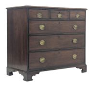 18TH CENTURY GEORGE III MAHOGANY CHEST OF DRAWERS